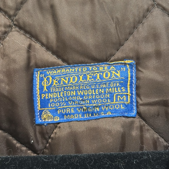 Vintage Pendleton Brown Houndstooth Quilted lining shacket medium - Picture 2 of 9